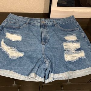 Denim shorts